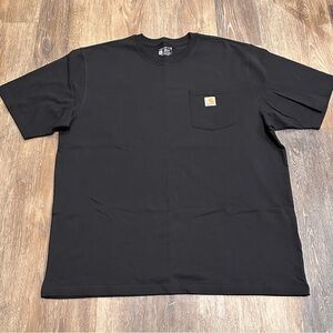 Carhartt K87 Mens Loose Fit Heavyweight Pocket T-Shirt Workwear XL Black NEW